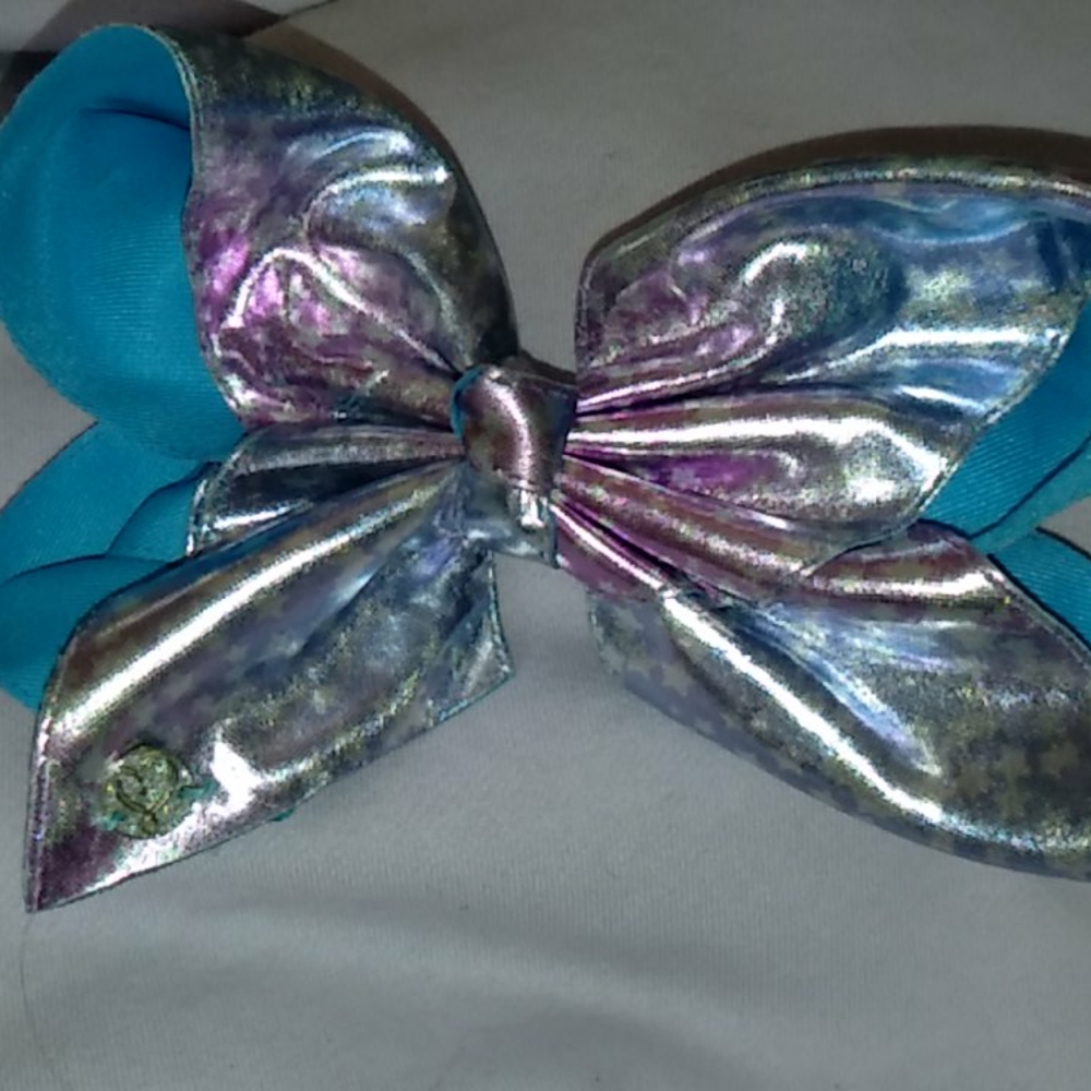 Blue and purple shine bow